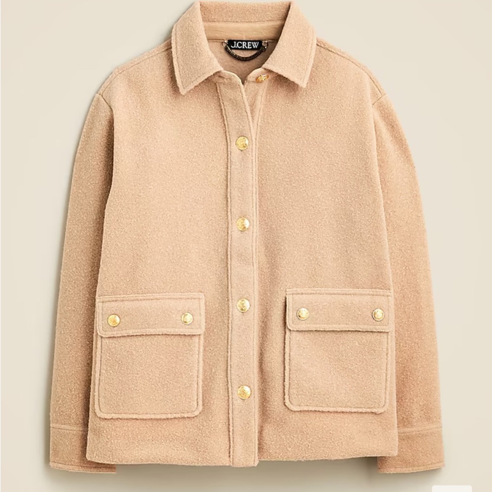 NWT JCREW BOUCLE SHIRT JACKET - size Small